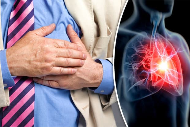 Slika prikazuje moško osebo ki se drži za srce, najverjetneje ima bolezen srca - Bioterapija Robert Borenović